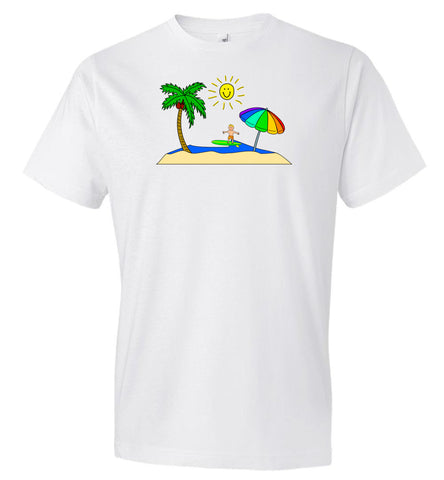 Beach on white unisex T-Shirt